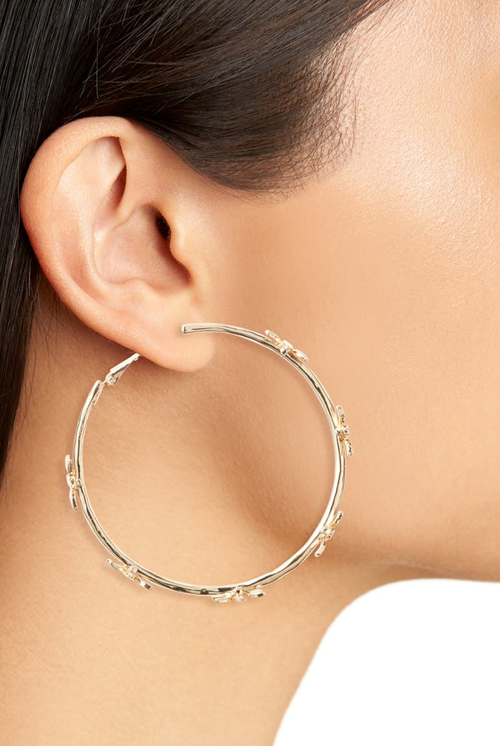 Cristina Martinez Flower Hoop Earrings